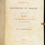 1844 ILLUMINATED Froissart Chronicles Art 1st Medieval 100 Years’ War Chivalry