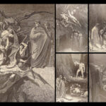 1888 Dante Alighieri Divine Comedy English Inferno Hell Gustave DORE Illustrated