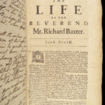 1696 Richard Baxter English Civil War Autobiography | 1st Reliquiae Baxteriana