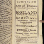 1699 English LAW by Henry Curson 1st William & Mary Colonial AMERICA INDIANS