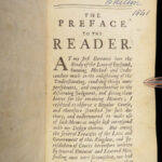 1699 English LAW by Henry Curson 1st William & Mary Colonial AMERICA INDIANS