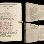 1844 Divine Comedy by Dante Alighieri Commedia w/ Paola Costa Italian Commentary