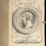 1853 Homer ODYSSEY Greek Mythology English Alexander Pope Buckley Commentary
