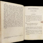 1844 Divine Comedy by Dante Alighieri Commedia w/ Paola Costa Italian Commentary