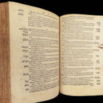 1565 Robert Estienne BIBLE Index PLANTIN Greek Hebrew Latin Aramaic Antwerp RARE