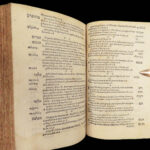1565 Robert Estienne BIBLE Index PLANTIN Greek Hebrew Latin Aramaic Antwerp RARE