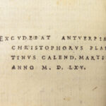 1565 Robert Estienne BIBLE Index PLANTIN Greek Hebrew Latin Aramaic Antwerp RARE