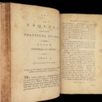 1793 Enquiry Concerning Political Justice by William Godwin ANARCHY Socialism 1st