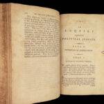1793 Enquiry Concerning Political Justice by William Godwin ANARCHY Socialism 1st
