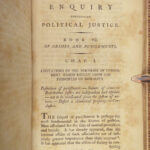 1793 Enquiry Concerning Political Justice by William Godwin ANARCHY Socialism 1st