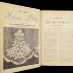 1862 Godey Lady’s Book American FASHION Magazine Illustrated Dress Costume Crafts