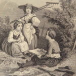 1862 Godey Lady’s Book American FASHION Magazine Illustrated Dress Costume Crafts