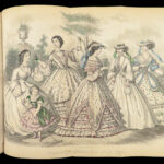 1862 Godey Lady’s Book American FASHION Magazine Illustrated Dress Costume Crafts