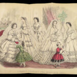 1862 Godey Lady’s Book American FASHION Magazine Illustrated Dress Costume Crafts