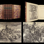 1885 EXQUISITE British Battles on Land & Sea Illustrated England Military WAR 4v