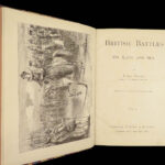 1885 EXQUISITE British Battles on Land & Sea Illustrated England Military WAR 4v