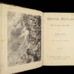 1885 EXQUISITE British Battles on Land & Sea Illustrated England Military WAR 4v