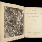 1885 EXQUISITE British Battles on Land & Sea Illustrated England Military WAR 4v