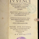 1537 Post-Incunable Juvencus Roman Early Church Bible Paraphrase Juvenk Hispania