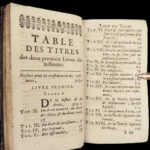 1694 LAW Justinian Institutes Codex Rome Corpus Juris Ferriere Commentary 2v