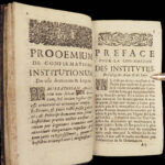 1694 LAW Justinian Institutes Codex Rome Corpus Juris Ferriere Commentary 2v
