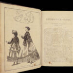 1869 1st ed Peterson’s Magazine | American FASHION Clothing Hairstyles Crafts