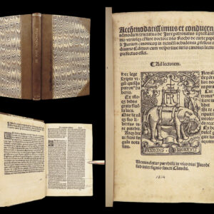 1514 Rochus Curtius Commentary on Catholic Right of Patronage post INCUNABLE