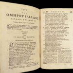1774 Homer ILIAD Mythology Samuel Clarke Latin Greek Trojan War MAPS 2v SET