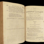 1774 Homer ILIAD Mythology Samuel Clarke Latin Greek Trojan War MAPS 2v SET