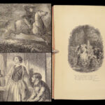 1881 Robert Burns Scottish Poetry & Scotland Illustrated BEAUTIFUL WOOD Binding
