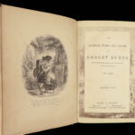 1881 Robert Burns Scottish Poetry & Scotland Illustrated BEAUTIFUL WOOD Binding