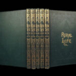 1868 Rural Life by Sherer | Agriculture Hunting Farming Illustrated Dogs & Horses 5v