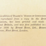1926 William Blake Songs of Innocence & Experience | British Museum edition 2v
