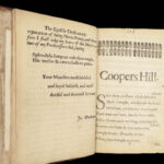 1668 Poems of Irish John Denham 1st ed Coopers Hill, Sophy & Destruction of Troy