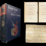 1886 1st ed Greely Explorations | Arctic Voyages Lady Franklin Bay Expedition Map 2v