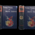 1886 1st ed Greely Explorations | Arctic Voyages Lady Franklin Bay Expedition Map 2v