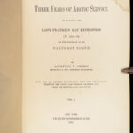 1886 1st ed Greely Explorations | Arctic Voyages Lady Franklin Bay Expedition Map 2v