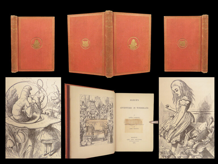 Image of 1870 Early Alice in Wonderland by Lewis Carroll w/ Tenniel Art