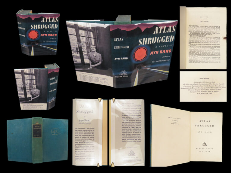 Image of 1957 Atlas Shrugged TRUE 1st printing Ayn Rand Objectivism Dystopian