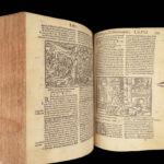 1551 Vulgate BIBLE | Biblia Sacra Jerome Commentary | Woodcuts & Fine Binding