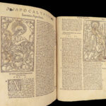 1551 Vulgate BIBLE | Biblia Sacra Jerome Commentary | Woodcuts & Fine Binding