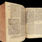 1551 Vulgate BIBLE | Biblia Sacra Jerome Commentary | Woodcuts & Fine Binding