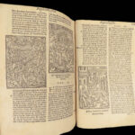 1551 Vulgate BIBLE | Biblia Sacra Jerome Commentary | Woodcuts & Fine Binding