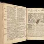 1551 Vulgate BIBLE | Biblia Sacra Jerome Commentary | Woodcuts & Fine Binding