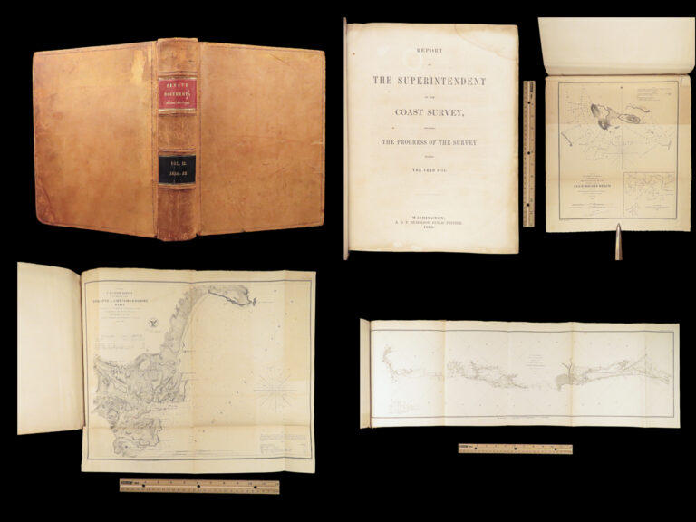 Image of 1855 US Coastguard Reports | 1st ed Navigation Surveys | Lighthouses 50+ MAPS
