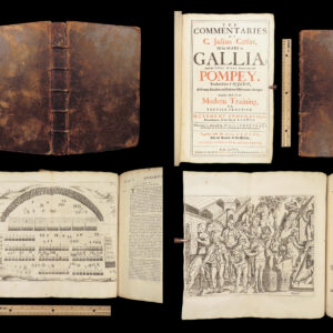 1677 Julius Caesar War Commentaries in Edmonds ENGLISH | Woodcut Battle Scenes
