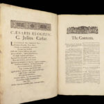 1677 Julius Caesar War Commentaries in Edmonds ENGLISH | Woodcut Battle Scenes