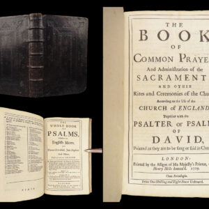 1729 Book of Common Prayer & Sternhold Psalms | Anglican Psalter by John Baskett