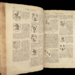 1679 Display of HERALDRY Guillim + 1677 1st ed Logan Analogia Honorum Engravings