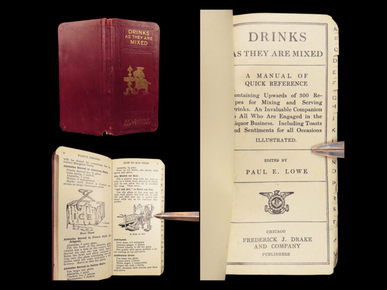 Image of 1904 Drinks as They Are Mixed by Paul Lowe | Pre- Prohibition Bartender Manual
